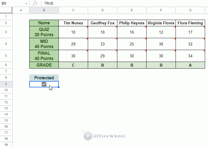 how to lock rows in google sheets with data validation animated